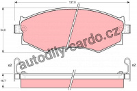 Sada brzdových destiček TRW GDB1008 - NISSAN PRIMERA