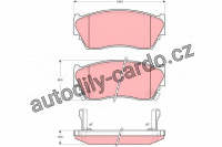 Sada brzdových destiček TRW GDB1012 - NISSAN SUNNY