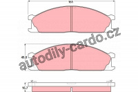 Sada brzdových destiček TRW GDB1017 - NISSAN TERRANO