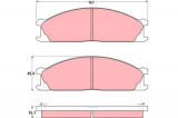 Sada brzdových destiček TRW GDB1017 - NISSAN TERRANO