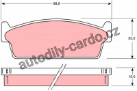 Sada brzdových destiček TRW GDB1021 - NISSAN 200SX