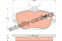 Sada brzdových destiček TRW GDB837 - VOLVO