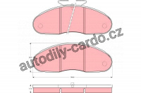 Sada brzdových destiček TRW GDB827 - RENAULT MESSENGER