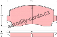 Sada brzdových destiček TRW GDB828 - MAZDA