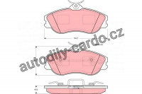 Sada brzdových destiček TRW GDB815 - AUDI 100, 200