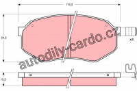 Sada brzdových destiček TRW GDB1026 - MAZDA MAZDA 929 III