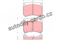 Sada brzdových destiček TRW GDB1029 - MAZDA 323