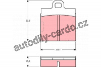 Sada brzdových destiček TRW GDB103 - VW KAEFER