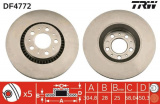 Brzdový kotouč TRW DF4772 - VOLVO XC70 CROSS COUNTRY