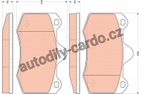 Sada brzdových destiček TRW GDB1852 - SEAT IBIZA 08-