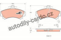 Sada brzdových destiček TRW GDB1317 - VOLVO S40, V40