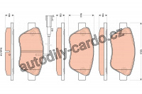 Sada brzdových destiček TRW GDB1853 - FIAT FIORINO