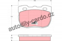 Sada brzdových destiček TRW GDB394 - LANDROVER