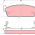 Sada brzdových destiček TRW GDB1002 - NISSAN INFINITI M30