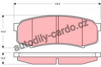 Sada brzdových destiček TRW GDB3280 - TOYOTA LANDCRUISER