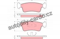 Sada brzdových destiček TRW GDB867 - SUZUKI SAMURAI