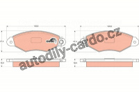 Sada brzdových destiček TRW GDB1321 - RENAULT KANGOO