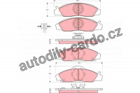 Sada brzdových destiček TRW GDB3281 - DAEWOO MUSSO