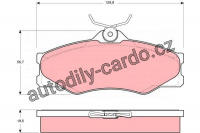 Sada brzdových destiček TRW GDB399 - VW T2 85-92