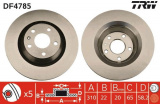 Brzdový kotouč TRW DF4785 - AUDI TT QUATTRO 06-