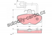 Sada brzdových destiček TRW GDB1035 - FORD SCORPIO