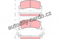 Sada brzdových destiček TRW GDB871 - TOYOTA