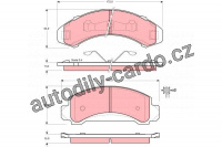 Sada brzdových destiček TRW GDB4021 - FORD AEROSTAR 92-93