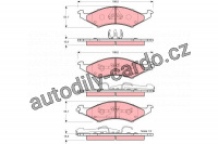 Sada brzdových destiček TRW GDB4019 - FORD TAURUS 85-88