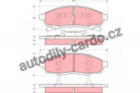 Sada brzdových destiček TRW GDB4014 - PONTIAC GRAND PRIX 88-96