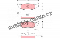 Sada brzdových destiček TRW GDB4012 - CHRYSLER LE BARON 88-95