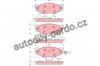 Sada brzdových destiček TRW GDB4008 - CHRYSLER VOYAGER 87-90