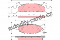 Sada brzdových destiček TRW GDB4003 - CHRYSLER LE BARON 86-94