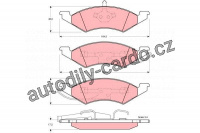 Sada brzdových destiček TRW GDB4011 - FORD ESCORT 1.9 84-91