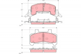 Sada brzdových destiček TRW GDB4028 - CHEVROLET BERETTA 87-91
