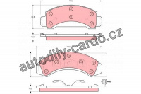 Sada brzdových destiček TRW GDB4013 - FORD AEROSTAR 87-94