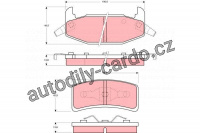 Sada brzdových destiček TRW GDB4015 - PONTIAC Grand Prix 88-93