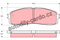 Sada brzdových destiček TRW GDB872 - TOYOTA