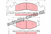 Sada brzdových destiček TRW GDB4007 - CHRYSLER VOYAGER 87-90