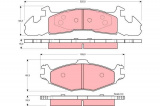 Sada brzdových destiček TRW GDB4007 - CHRYSLER VOYAGER 87-90