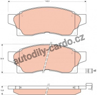 Sada brzdových destiček TRW GDB877 - TOYOTA MR2