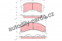 Sada brzdových destiček TRW GDB4029 - PONTIAC FIERO 84-87