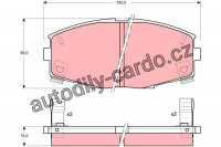 Sada brzdových destiček TRW GDB880 - TOYOTA