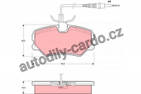 Sada brzdových destiček TRW GDB1039 - PEUGEOT 405