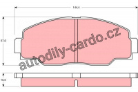 Sada brzdových destiček TRW GDB1042 - TOYOTA