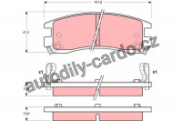 Sada brzdových destiček TRW GDB4042 - CHEVROLET TRANSSPORT 96-