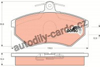 Sada brzdových destiček TRW GDB1044 - VW PASSAT, GOLF