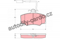 Sada brzdových destiček TRW GDB1045 - ALFA ROMEO 33