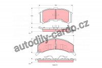 Sada brzdových destiček TRW GDB4047 - PONTIAC FIERO 84-87