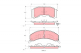 Sada brzdových destiček TRW GDB4047 - PONTIAC FIERO 84-87