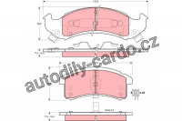 Sada brzdových destiček TRW GDB4054 - PONTIAC TRANS SPORT 93-97